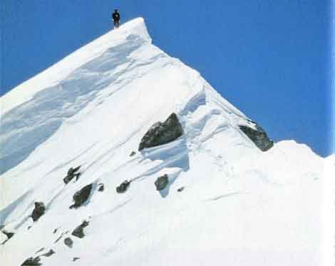 
Peter Habeler on Gasherbrum I Summit on August 10, 1975 - G I und G II Herausforderung Gasherbrum book
